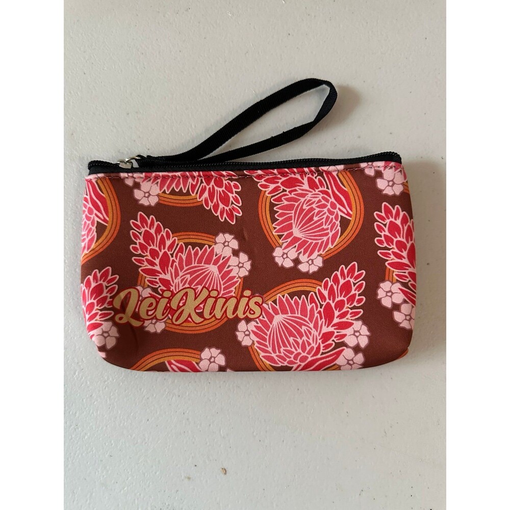 Lei Kinis Hawaiian Swimwear Designer Tropical Protea Floral Neoprene Wristlet